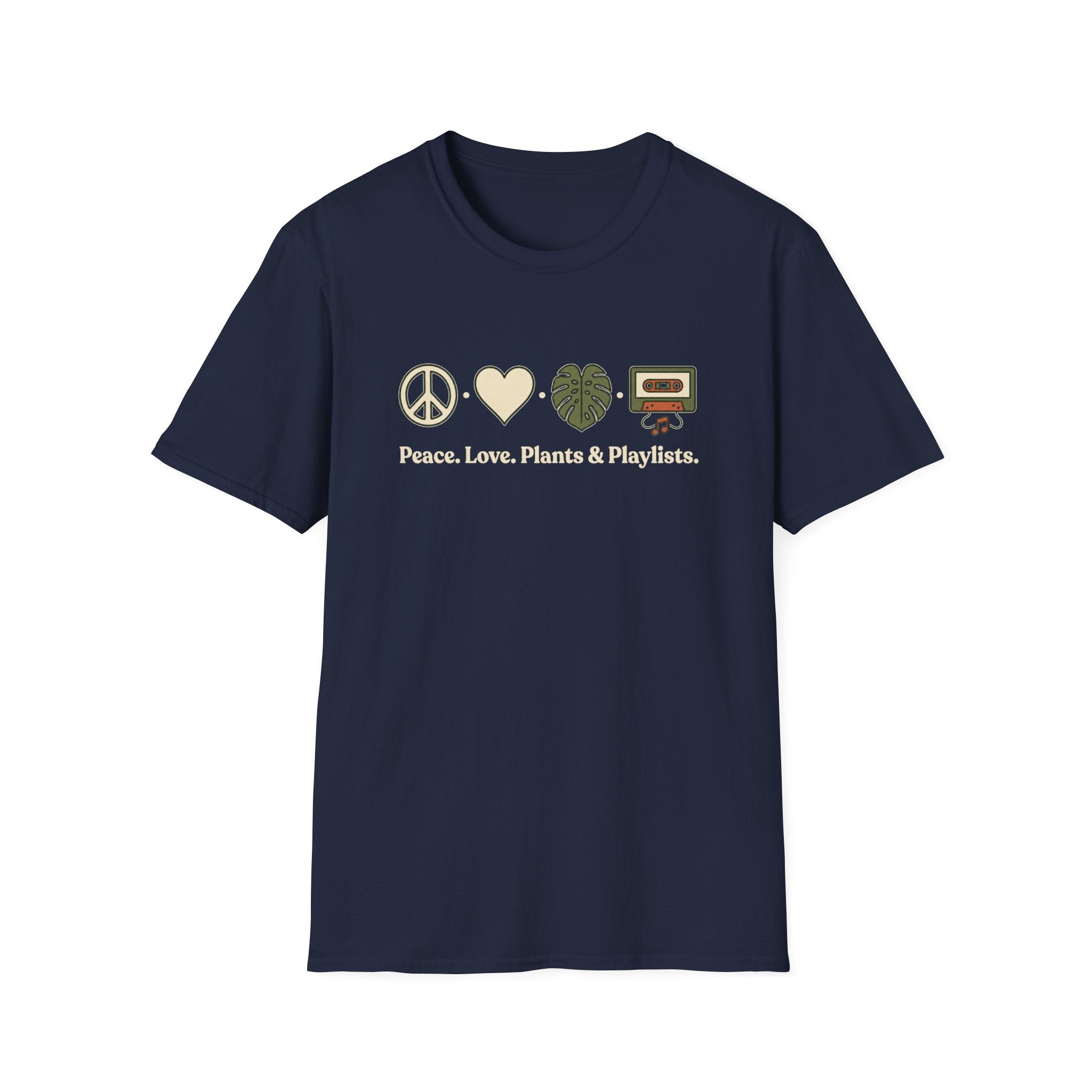Peace. Love. Plants & Playlists. T-Shirt