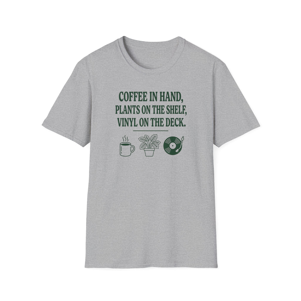 Coffee, Plants, Vinyl T-Shirt