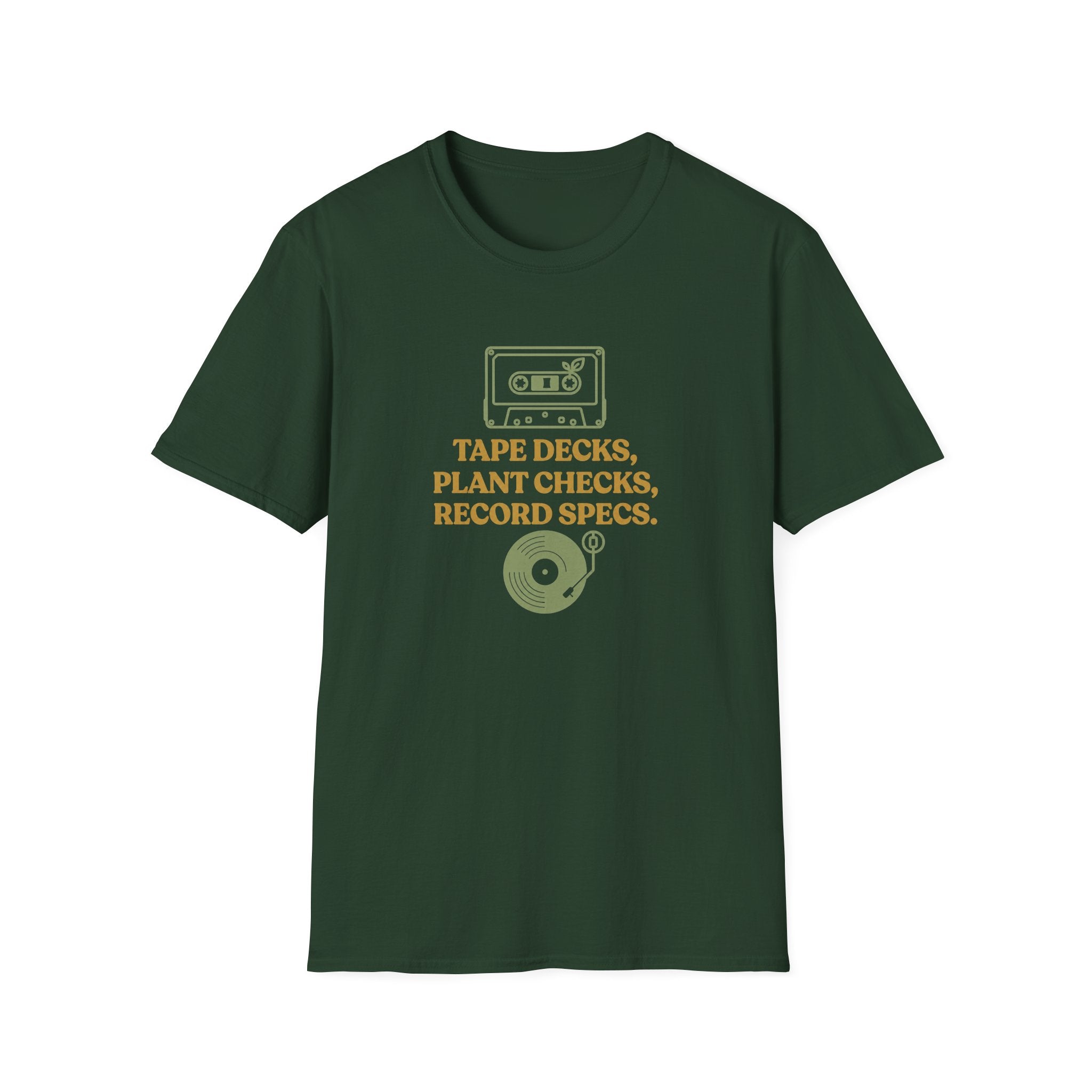 Tape Deck, Plant Checks, Record Specs T-Shirt