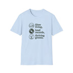 Slow Living, Loud Records, Thriving Greens T-Shirt