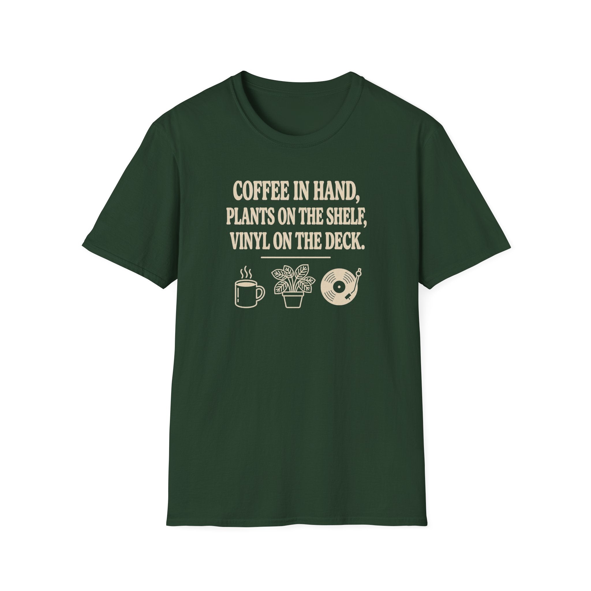 Coffee, Plants, Vinyl T-Shirt