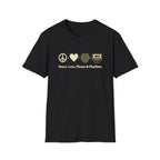Peace. Love. Plants & Playlists. T-Shirt