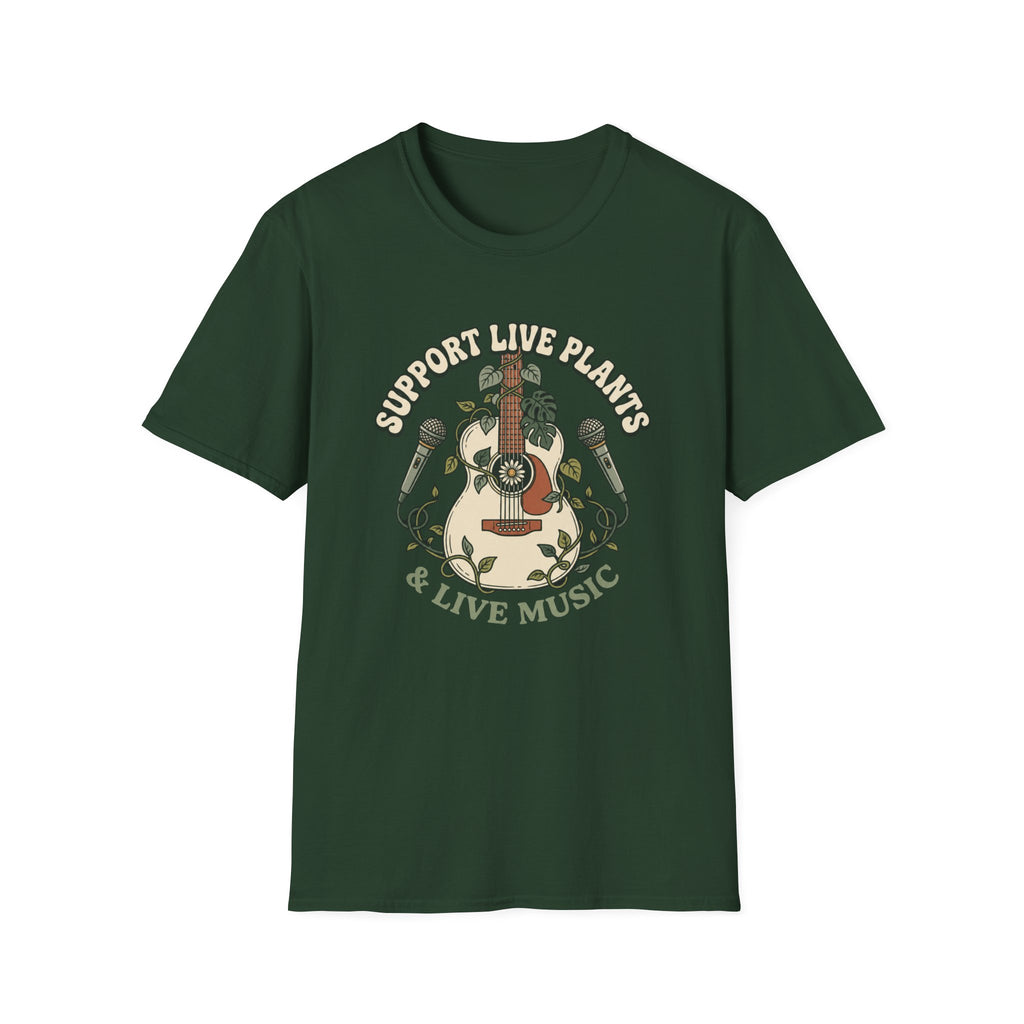 Support Live Plants & Live Music T-Shirt