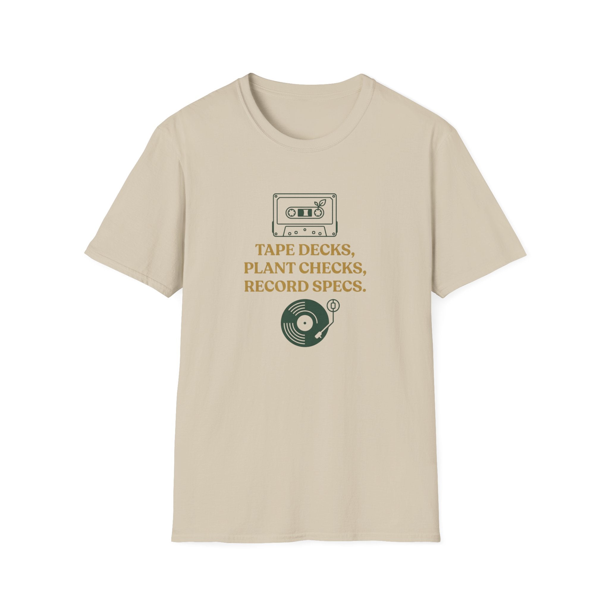 Tape Deck, Plant Checks, Record Specs T-Shirt