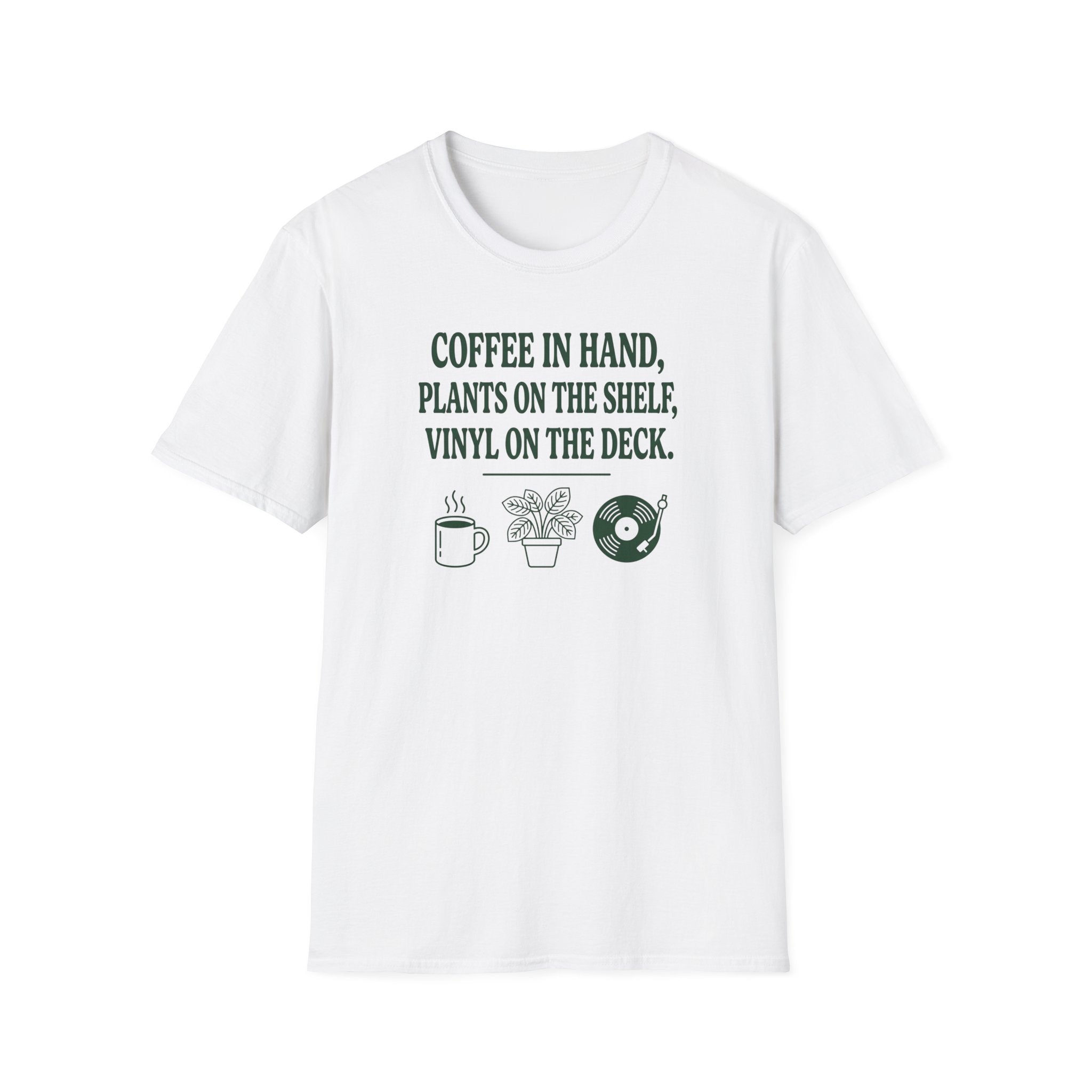Coffee, Plants, Vinyl T-Shirt