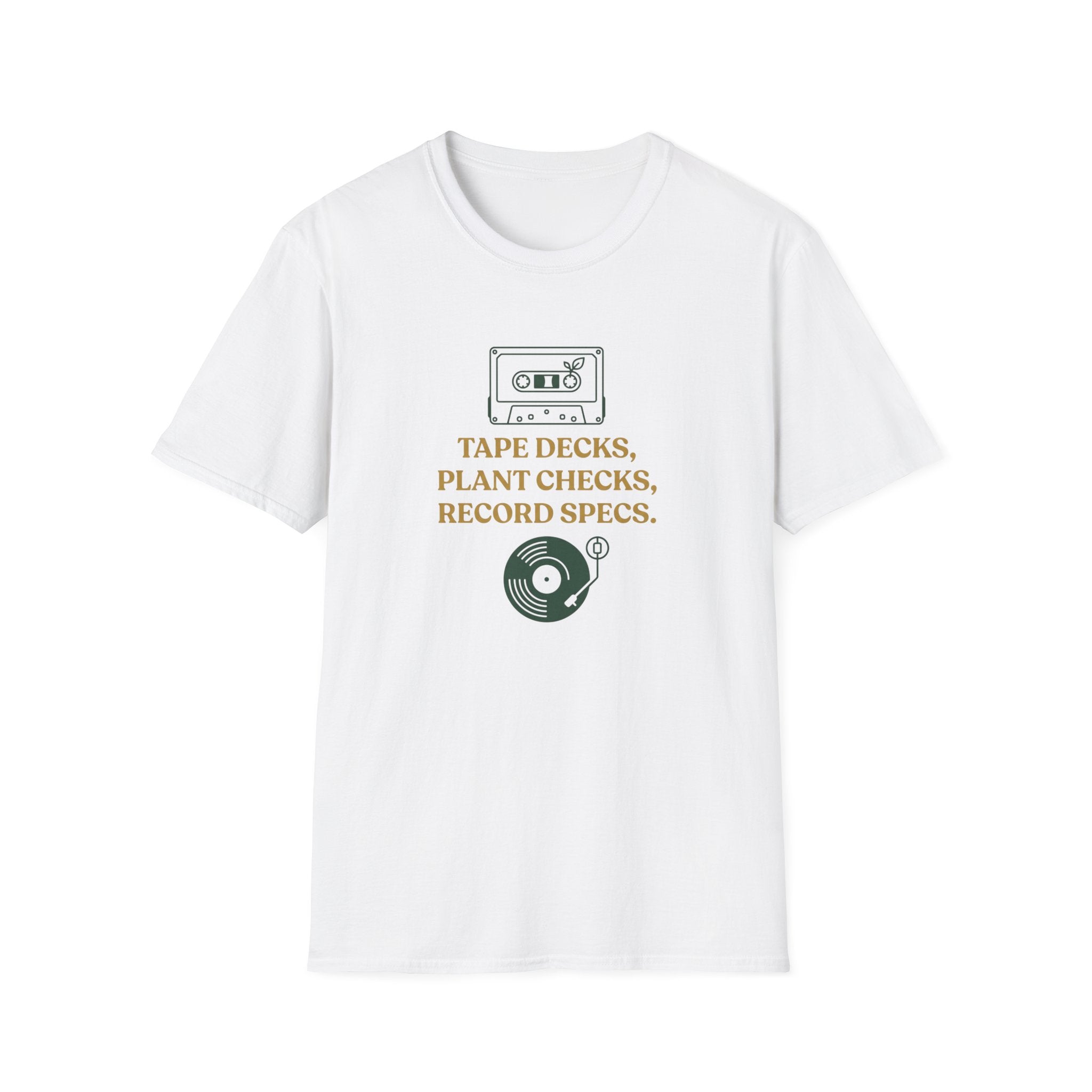 Tape Deck, Plant Checks, Record Specs T-Shirt
