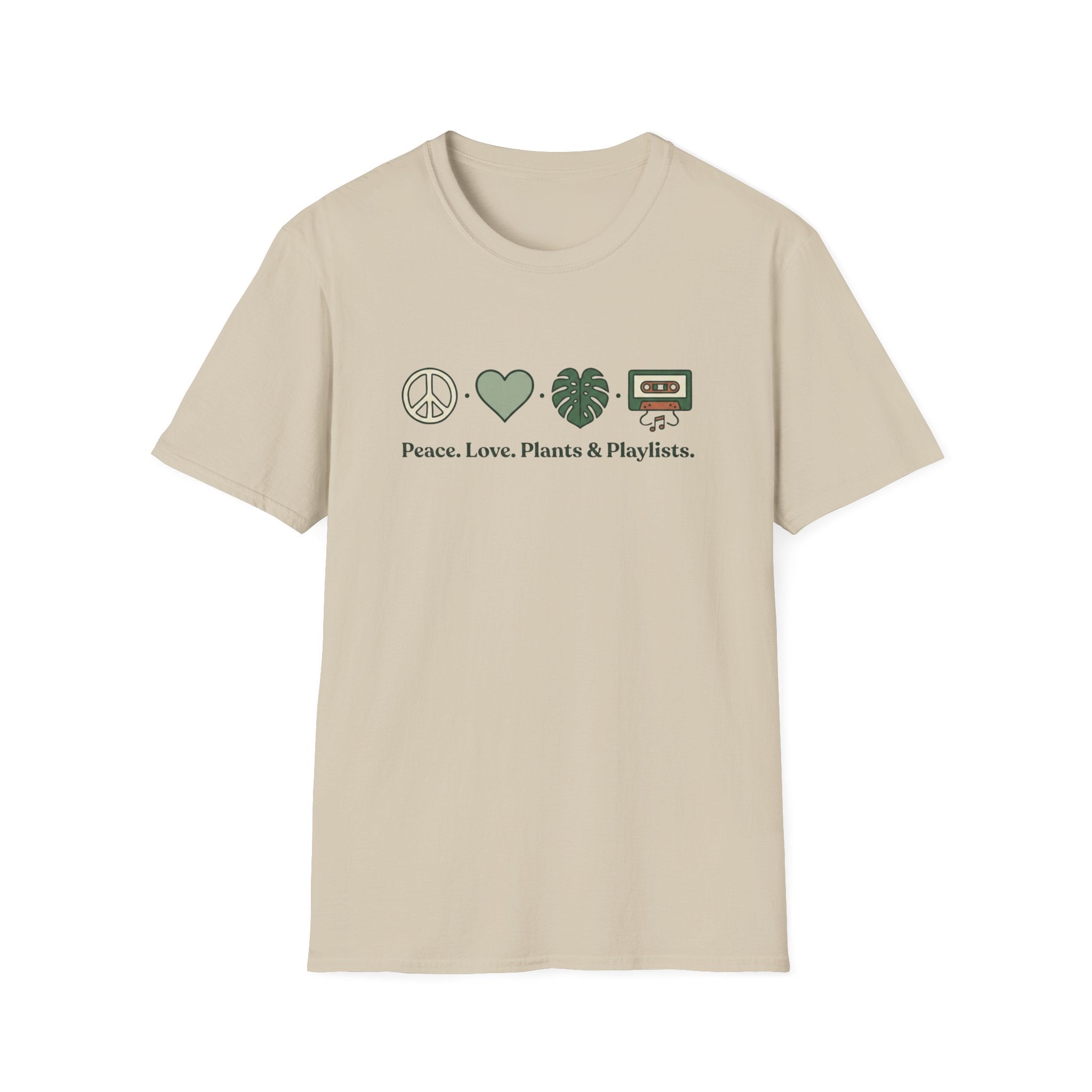 Peace. Love. Plants & Playlists. T-Shirt