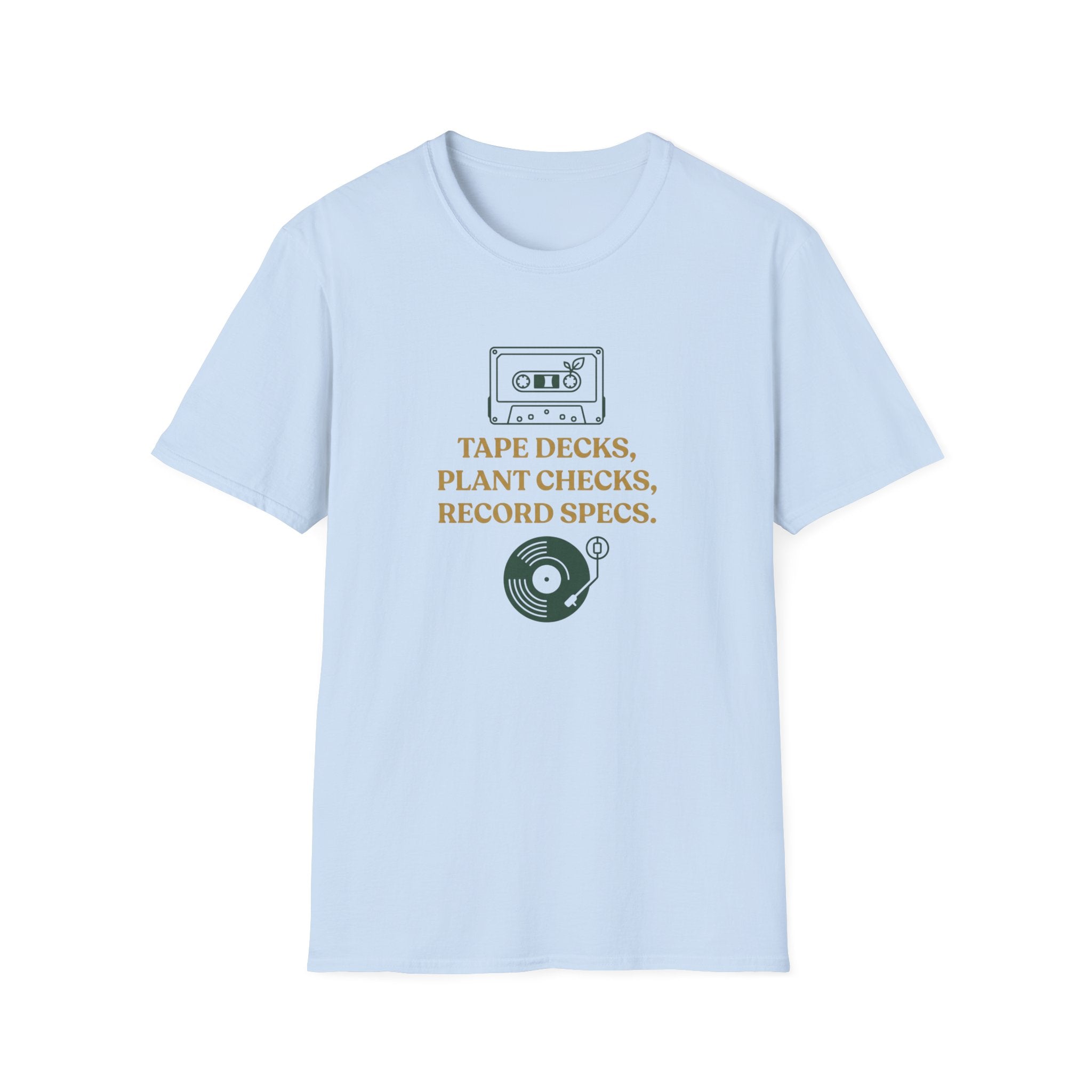 Tape Deck, Plant Checks, Record Specs T-Shirt